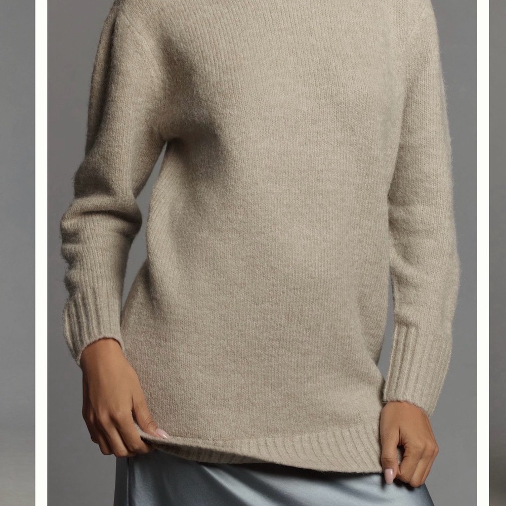Anthropologie Gray Two-fer Sweater Dress - Picture 4 of 10